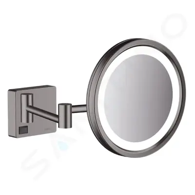 Hansgrohe 41790340 - Kosmetické nástěnné zrcátko s LED osvětlením, kartáčovaný černý chrom