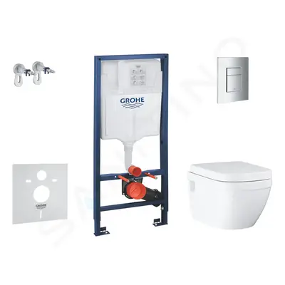 Grohe SANI15BB1104 - Set předstěnové instalace, klozetu a sedátka Euro Ceramic, softclose, tlačí