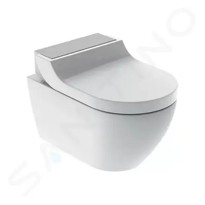 Geberit 146.292.FW.1 - Elektronický bidet Tuma Comfort s keramikou, Rimfree, SoftClosing, kartáč