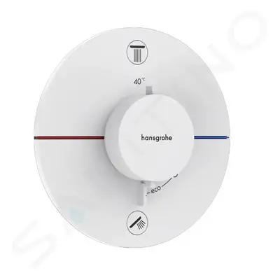 Hansgrohe 15554700 - Termostatická baterie pod omítku, pro 2 spotřebiče, matná bílá