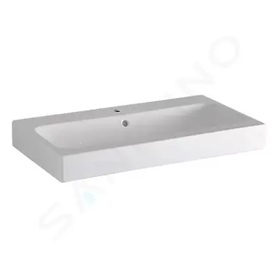 Geberit 124575000 - Umyvadlo 75x49 cm, otvor pro baterii, s přepadem, bílá