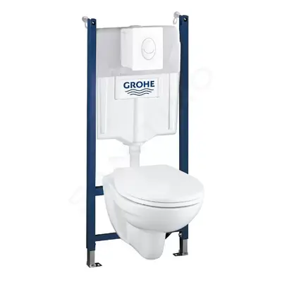 Grohe 39117000 - Sada pro závěsné WC + klozet a sedátko softclose, tlačítko Skate Air, bílá