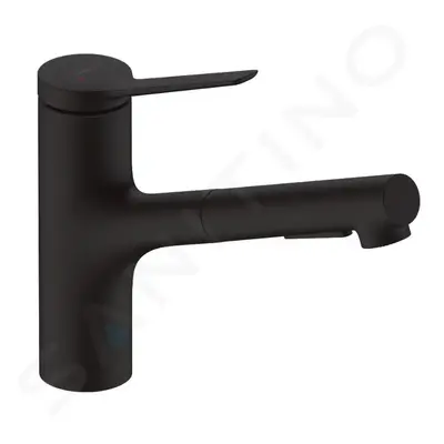 Hansgrohe 74821670 - Dřezová baterie s výsuvnou sprškou, sBox, matná černá