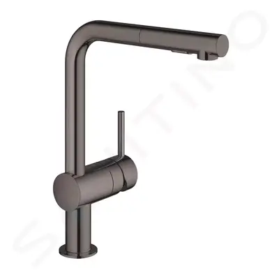 Grohe 30274A00 - Dřezová baterie s výsuvnou sprškou, Hard Graphite