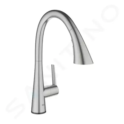 Grohe 30219DC2 - Elektronická dřezová baterie s výsuvnou sprškou, supersteel