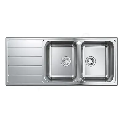 Grohe 31588SD1 - Dřez K500 s automatickým odtokem, 116x50 cm, kartáčovaná nerez