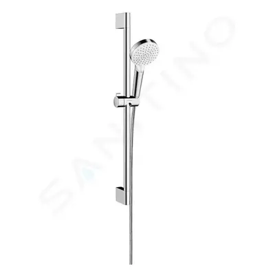 Hansgrohe 26534400 - Set sprchové hlavice, 2 proudy, tyče a hadice, EcoSmart 9 l/min, bílá/chrom