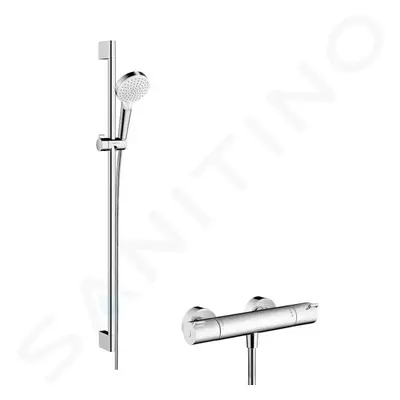 Hansgrohe 27813400 - Sprchový set Vario s termostatem Ecostat 1001 CL, 2 proudy, bílá/chrom