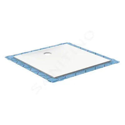 Geberit 154.264.11.1 - Plochá sprchová vanička 80x120 cm, minerální materiál, Antislip, alpská b