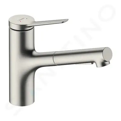 Hansgrohe 74800800 - Dřezová baterie 150, s výsuvnou sprškou, vzhled nerezu