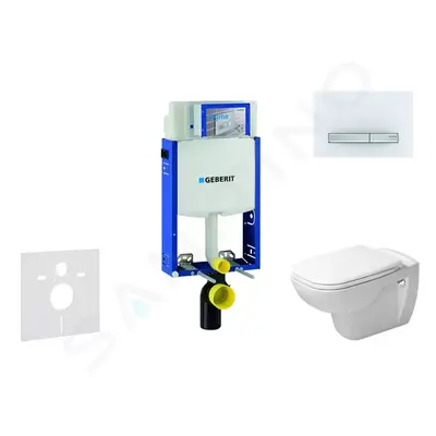 Geberit 110.302.00.5 NH8 - Modul pro závěsné WC s tlačítkem Sigma50, alpská bílá + Duravit D-Cod