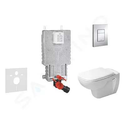 Grohe 38643SET-KK - Set předstěnové instalace, klozetu a sedátka D-Code, Rimless, SoftClose, tla