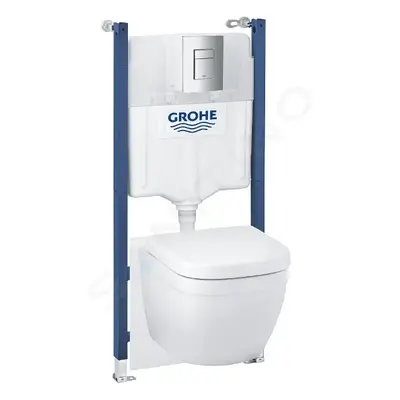 Grohe 39890000 - Set předstěnové instalace, klozetu Euro Ceramic a sedátka softclose, tlačítko S