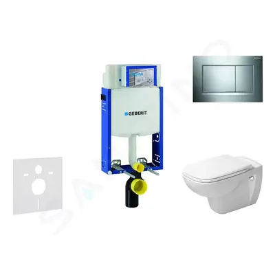 Geberit 110.302.00.5 NH6 - Modul pro závěsné WC s tlačítkem Sigma30, lesklý chrom/chrom mat + Du