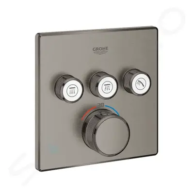 Grohe 29126AL0 - Termostatická baterie pod omítku, 3 ventily, kartáčovaný Hard Graphite