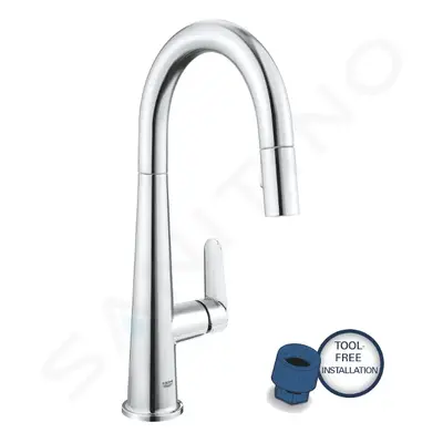 Grohe 30419000 - Dřezová baterie s výsuvnou sprškou, chrom