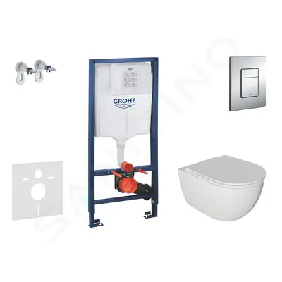 Grohe SANI11BA1104 - Set předstěnové instalace, klozetu Oudee a sedátka softclose, tlačítko Skat