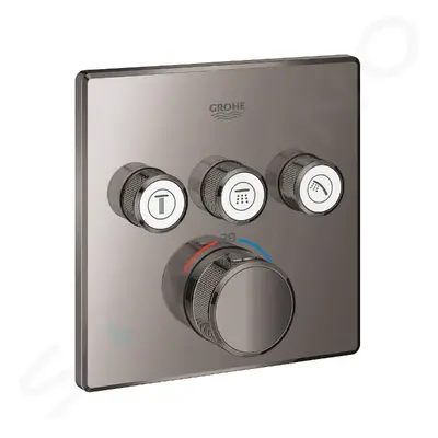 Grohe 29126A00 - Termostatická baterie pod omítku, 3 ventily, Hard Graphite