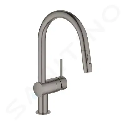 Grohe 32321AL2 - Dřezová baterie s výsuvnou sprškou, kartáčovaný Hard Graphite