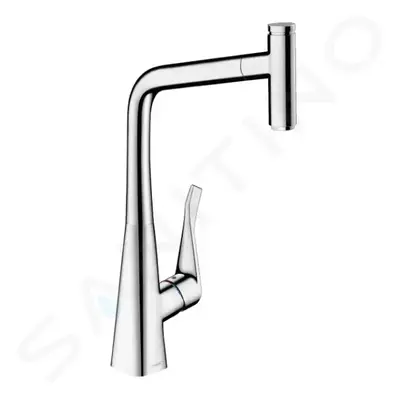 Hansgrohe 73807000 - Dřezová baterie Metris Select s výsuvnou koncovkou, sBox, EcoSmart, chrom