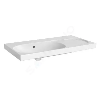 Geberit 500.626.01.2 - Umyvadlo 90x48 cm, bez otvoru pro baterii, s přepadem, s odkládací plocho