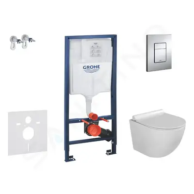 Grohe SANI11BA1103 - Set předstěnové instalace, klozetu Gaia a sedátka softclose, tlačítko Skate