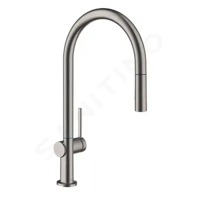 Hansgrohe 72800340 - Dřezová baterie Talis s výsuvnou sprškou, kartáčovaný černý chrom