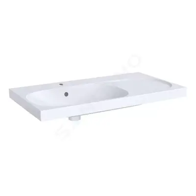 Geberit 500.625.01.2 - Umyvadlo 90x48 cm, otvor pro baterii, s přepadem, s odkládací plochou vpr