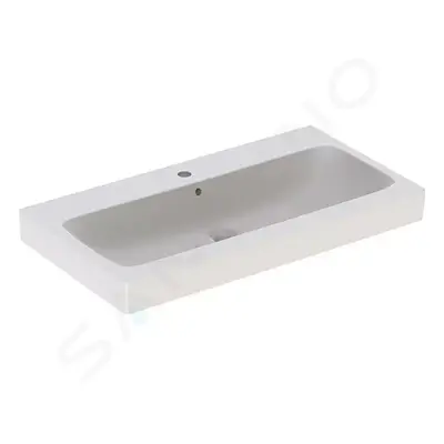 Geberit 124590000 - Umyvadlo 90x49 cm, otvor pro baterii, s přepadem, bílá