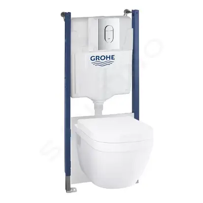 Grohe 39700000 - Set předstěnové instalace, klozetu Euro Ceramic a sedátka softclose, tlačítko A