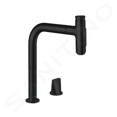 Hansgrohe 73818670 - Dřezová baterie M7120-H200 s výsuvnou sprškou, 2-otvorová instalace, sBOX, 