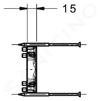 Hansa 59914184 - Obrácený adaptér pro podomítkový systém