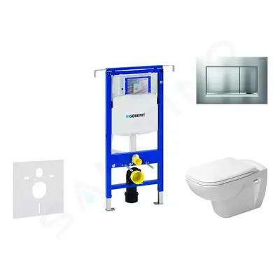 Geberit 111.355.00.5 NH7 - Modul pro závěsné WC s tlačítkem Sigma30, matný chrom/chrom + Duravit