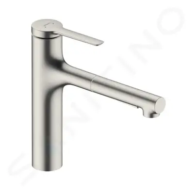 Hansgrohe 74804800 - Dřezová baterie 160, s výsuvnou sprškou, sBox lite, vzhled nerezu