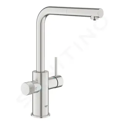 Grohe 30601DC0 - Dřezová baterie Minta s filtrační funkcí a výsuvnou koncovkou, supersteel