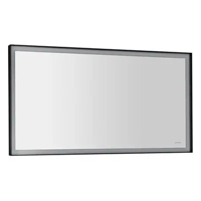 Sapho SORT zrcadlo s LED osvětlením 120x70cm, černá mat