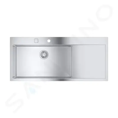 Grohe 31581SD1 - Dřez K1000 s automatickým odtokem, 116x52 cm, kartáčovaná nerez