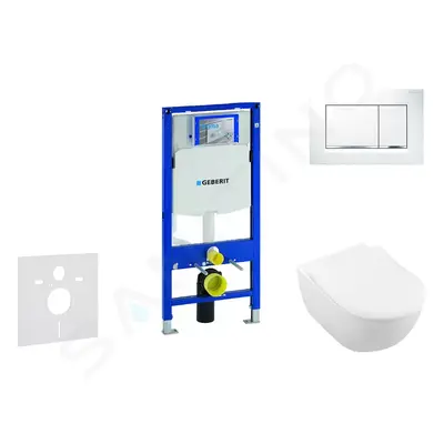 Geberit 111.300.00.5 NI5 - Modul pro závěsné WC s tlačítkem Sigma30, bílá/lesklý chrom + Villero