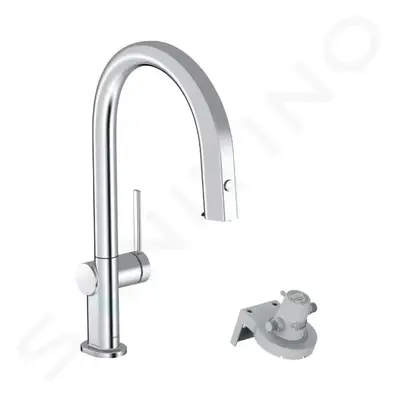 Hansgrohe 76826000 - Dřezová baterie s výsuvnou koncovkou a filtrační hlavicí, sBox, chrom