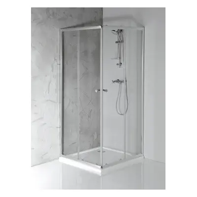 Aqualine AGGA čtvercová sprchová zástěna 800x800mm, čiré sklo