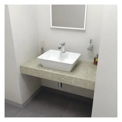 Sapho TAILOR rockstone deska 90x50 cm, provedení límce F