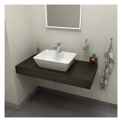 Sapho TAILOR rockstone deska 90x50 cm, provedení límce R