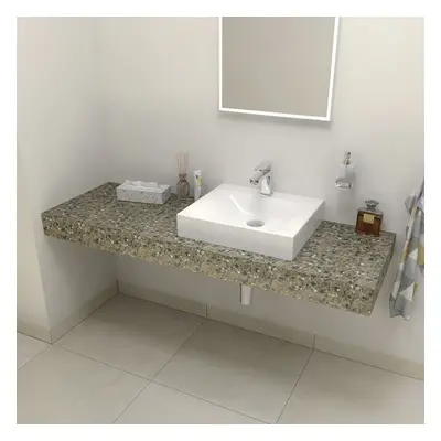 Sapho TAILOR rockstone deska 130x50 cm, provedení límce R