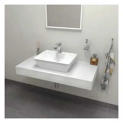 Sapho TAILOR rockstone deska 90x50 cm, provedení límce C