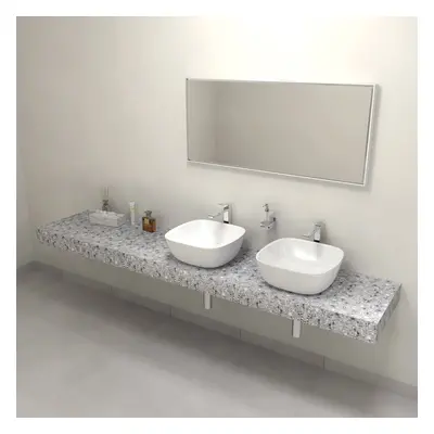 Sapho TAILOR rockstone deska 220x50 cm, provedení límce C