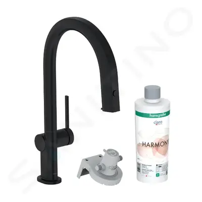 Hansgrohe 76800670 - Dřezová baterie s výsuvnou koncovkou a filtrací, sBox, matná černá