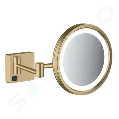 Hansgrohe 41790140 - Kosmetické nástěnné zrcátko s LED osvětlením, kartáčovaný bronz