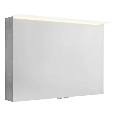 Sapho LINEX galerka s LED osvětlením, 100x70x15cm, dub stříbrný