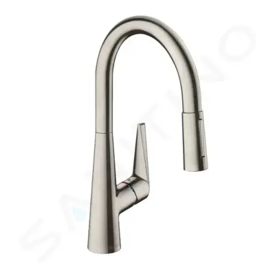 Hansgrohe 72813800 - Dřezová baterie s výsuvnou sprškou, vzhled nerezu