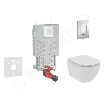 Grohe 38643SET-KE - Set předstěnové instalace, klozetu a sedátka Ideal Standard Tesi, tlačítka S